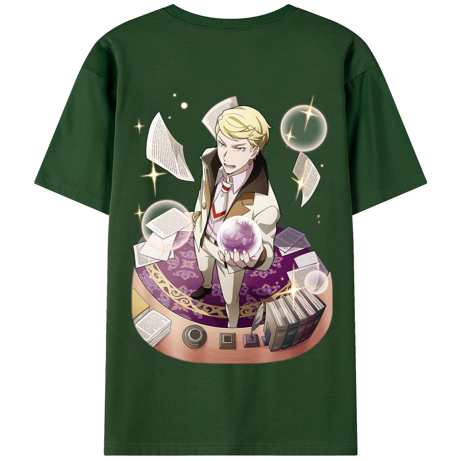 （画像用） 文豪ストレイドッグス Bungo Stray Dogs 綿100％半袖Tシャツ（背面プリント）